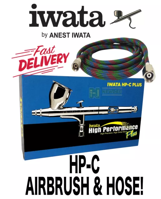 New Iwata Airbrush Hp.c Plus And Hose Hp Cp 3Mm Kit Auto Body Art Illustrator