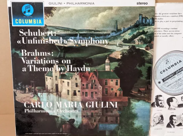Columbia Sax 2424 *Blue/Silver* Giulini* Schubert 'Unfinished /Brahms Variations Columbia Sax 2424 *Blue/Silver* Giulini* Schubert 'Unfinished /Brahms Variations