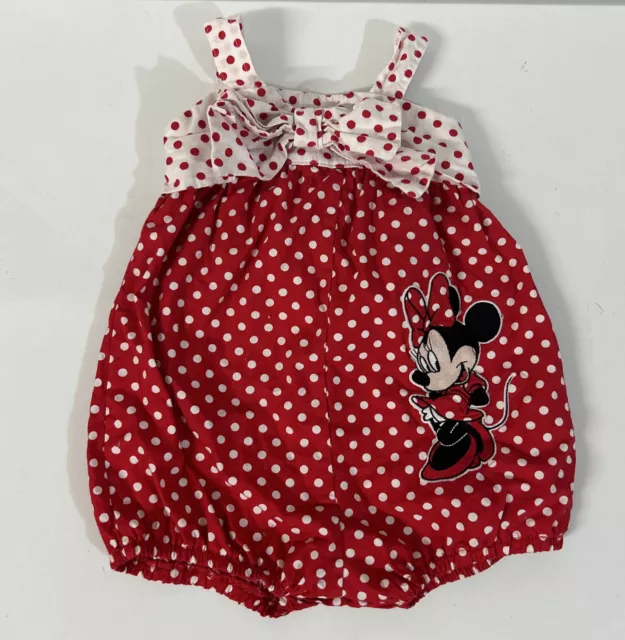 Target - Disney Baby Minnie Mouse Polka Dot One Piece - New No Tags - Size 0