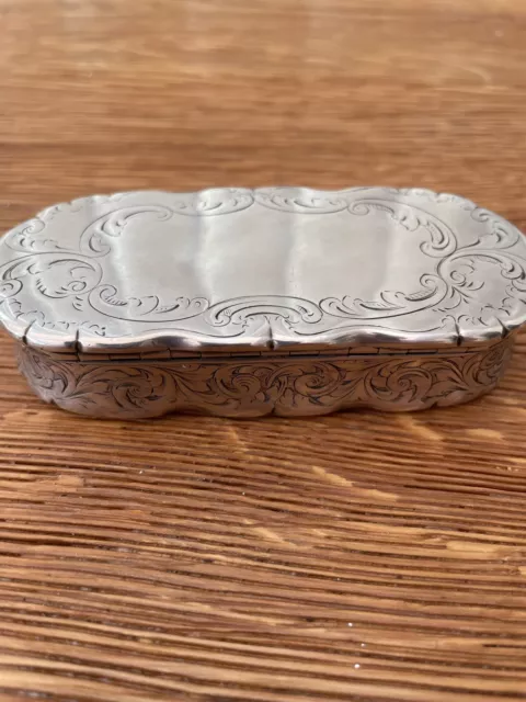Antique Sterling Silver Table Snuff Box