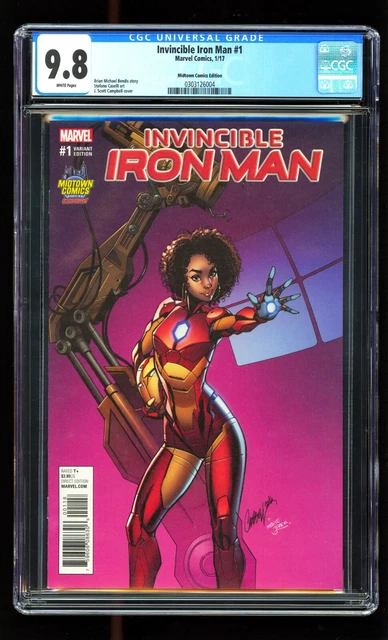 Invincible Iron Man 1 CGC 9.8 Midtown Campbell variant Marvel