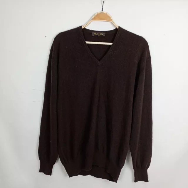 Maglione Loro Piana da Uomo Marrone 100% Cashmere Taglia 52 Taglia XL