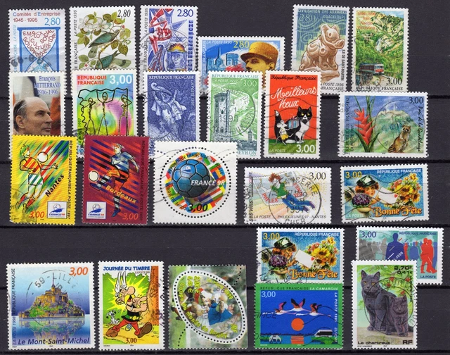Pretty Timbre TIMBRES DES ANNÉES 1990 - Lot de 24 timbres oblitérés, lot 2 EUR 1,68 ...