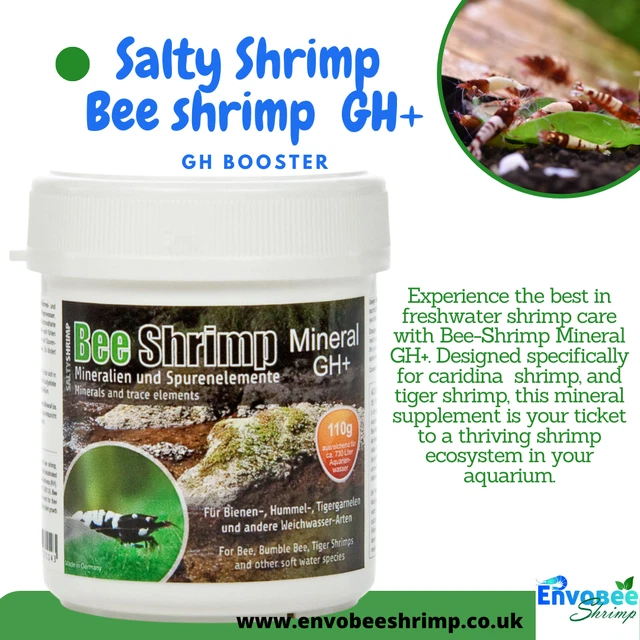 Salty Shrimp Mineral GH+ Bee Shrimp Mineral GH booster RO remineralization 110g