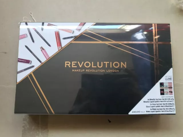 Revolution Makeup London Retro Luxe Lip Vault Lipstick Kit Xmas Gift Boxed New