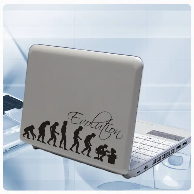 Evolution Aufkleber Laptop Netbook Notebook Tattoo Skin Sticker Wandtattoo LT030