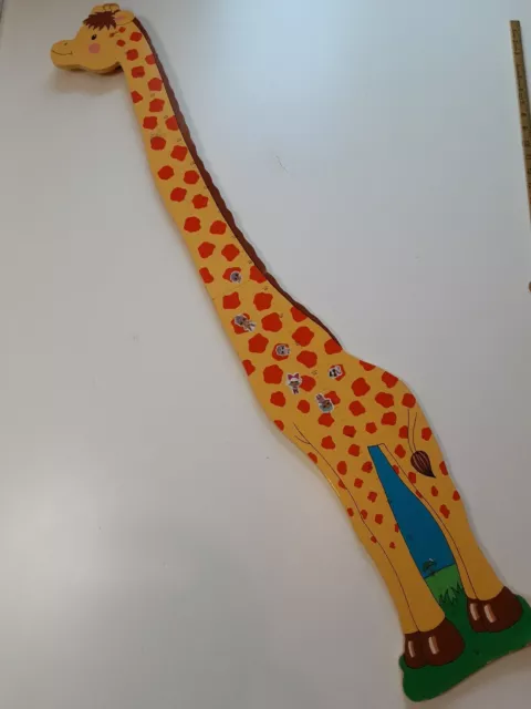 Children's Wooden Giraffe Measuring Height Chart 35cm to 150cm Wall