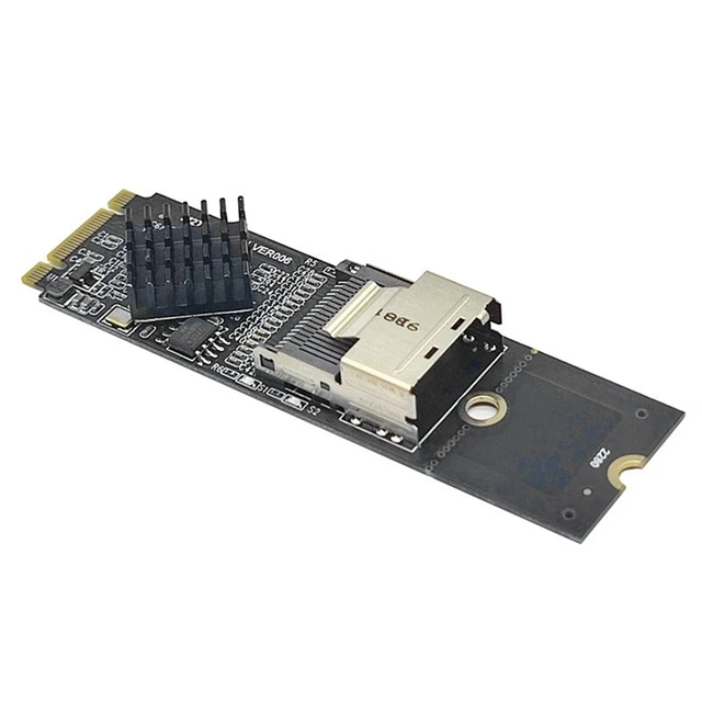 Scheda Adattatore M.2 A SATA 3.0 5 Porte Con Chip JMB585 E Dissipatore - 3