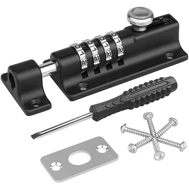 4-STELLIGER PIN CODE Schiebetür Riegelschloss Kombination Riegel ...