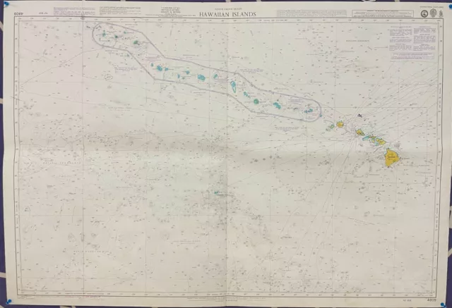 Admiralty 4809 NORTH PACIFIC OCEAN HAWAIIAN ISLANDS Maritime Nautical Map Chart