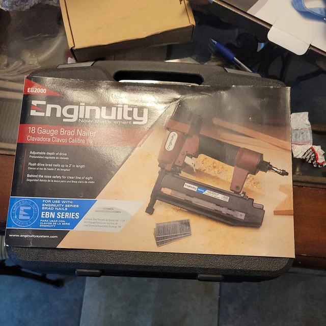 Enginuity by Paslode 5/8" - 2" 18-Gauge Finish Nail Gun Brad Nailer Enginuity by Paslode 5/8" - 2" 18-Gauge Finish Nail Gun Brad Nailer