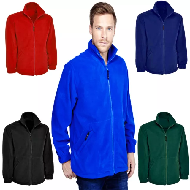 Men's Plain Fleece Jacket Size XS to 6XL Plus Premium Zip-Up