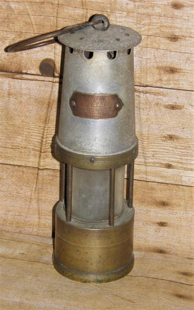 Antique Brass & Aluminum Mining Oil Safety Lamp By J.H Naylor Ltd Wigan 9