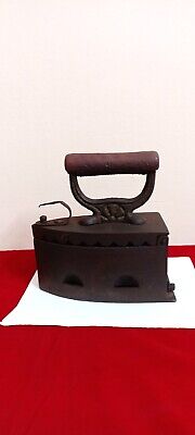 Charcoal Cast Iron Box Press Rare Type Rustic Antique Vintage Old Collectible