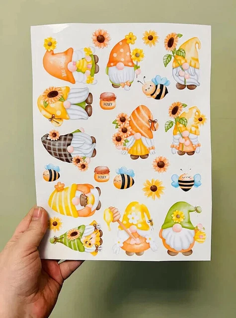 gonks/gnomi adesivi girasole per giornali, libri, tazza, ferro in versione a