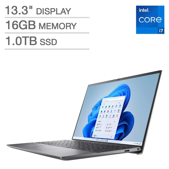DELL INSPIRON 13 QHD+ Laptop i711390H 16GB 1TB SSD Silver i5310