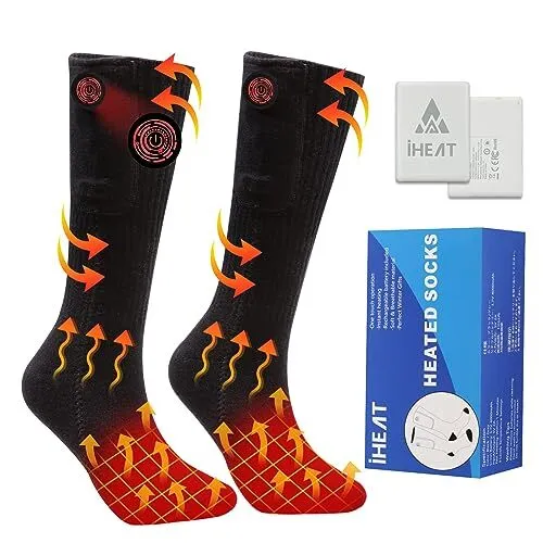 Heated Socks for Men Women, Upgraded Rechargeable Electric Heated Socks With