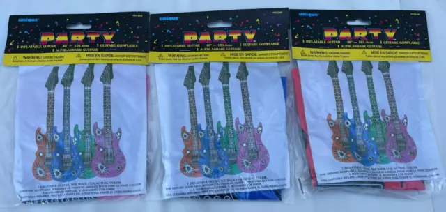 Unique Patty Guitar, Inflatable Guitar 40" - 101.6 cm- #95160 (Lot of 3)