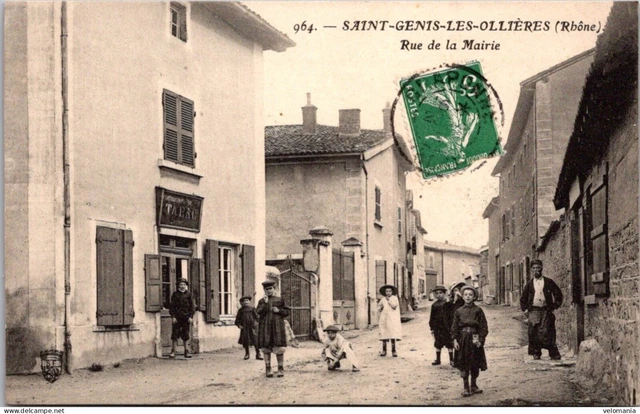 Carte Postale Ancienne CPA 66 - Saint Genis Des Fontaines, La Rue De L'Église - Années 1900 - Rare