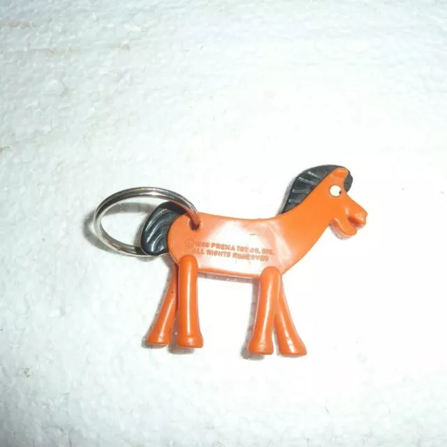 Vintage 1989 Prema Toys Gumby's Pokey Horse Keychain  S-45