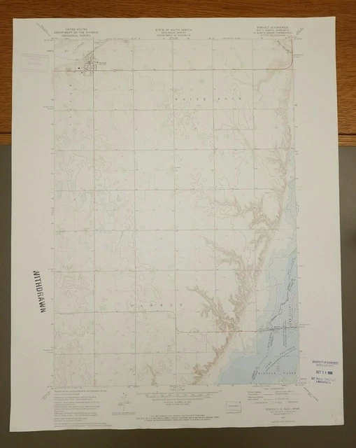 ROSHOLT, SOUTH DAKOTA Minnesota Original Vintage 1972 USGS Topo Map