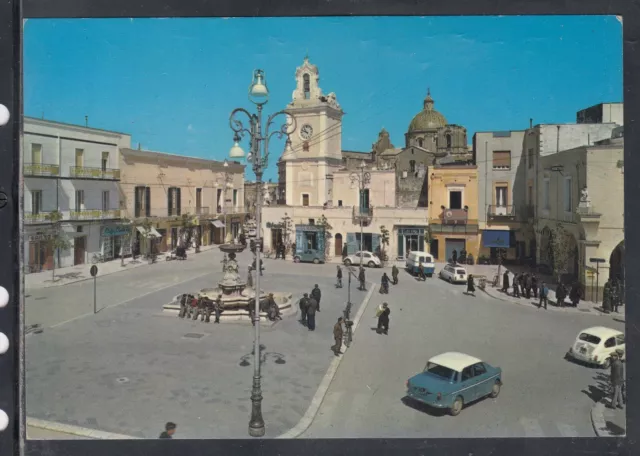 Cartolina Francavilla Fontana Piazza Umberto I ANIMATA AUTO RC118