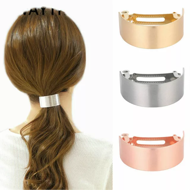 Metal Hair Clip Women Hairpin Solid Barrette Ponytail Holder Hair Accessories