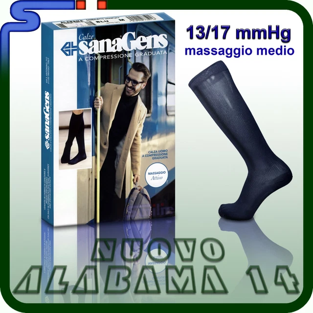 NUOVI GAMBALETTI CALZE Uomo Sanagens Alabama 14 Cotone Maglia A