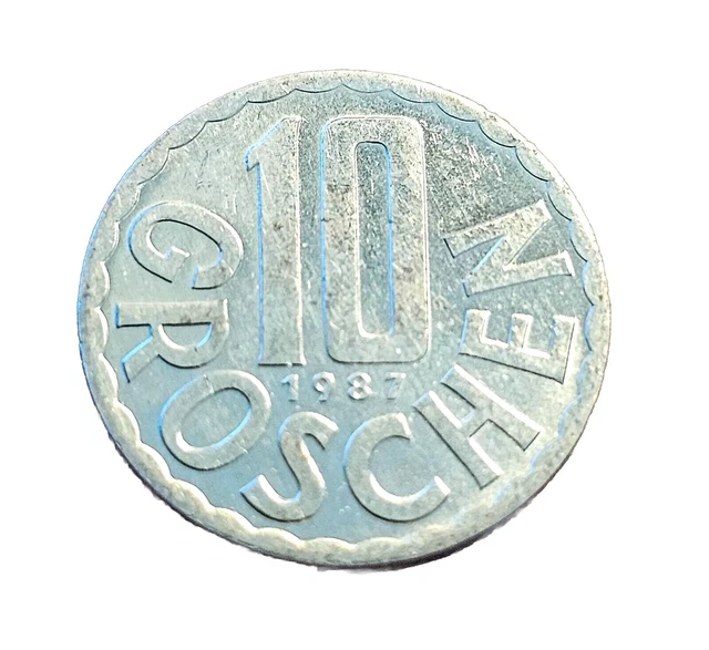 1987 Austria 10 Groschen Coin KM#2878 Ungraded 6726 2