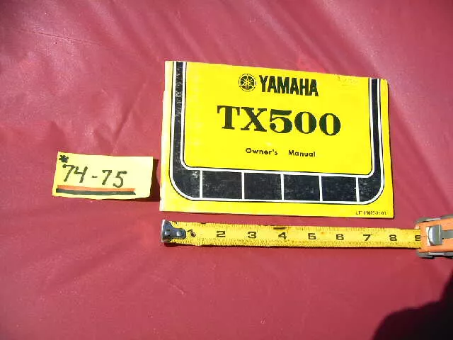 1974 Yamaha Tx-500 Owners Manual Factory Oem 75