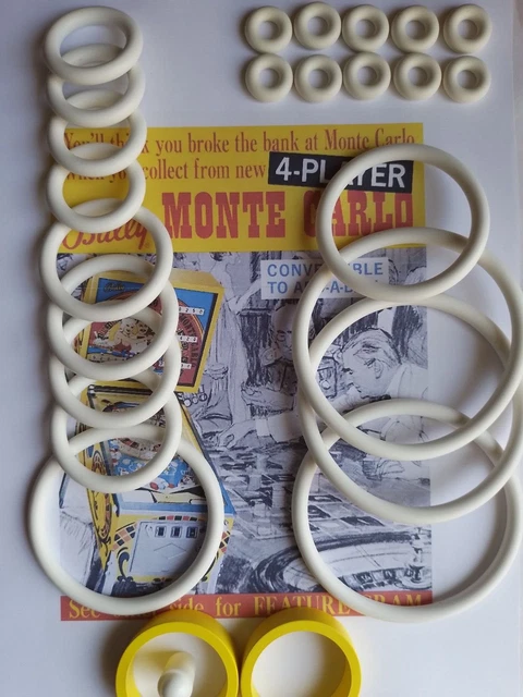 Kit élastiques Et Doigts De Batteur Noirs Pour Flipper Bally Centaur - Neuf