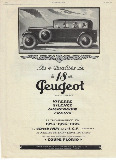 Publicité de presse ancienne Chrysler de 1926 - Old paper advertisement