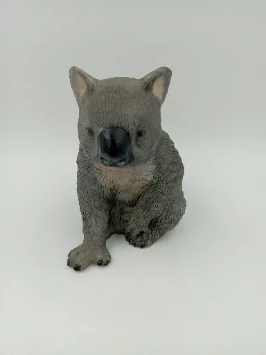 Textured Bisque Porcelain Gray Koala Bear Figurine Royal Heritage 4"×4"