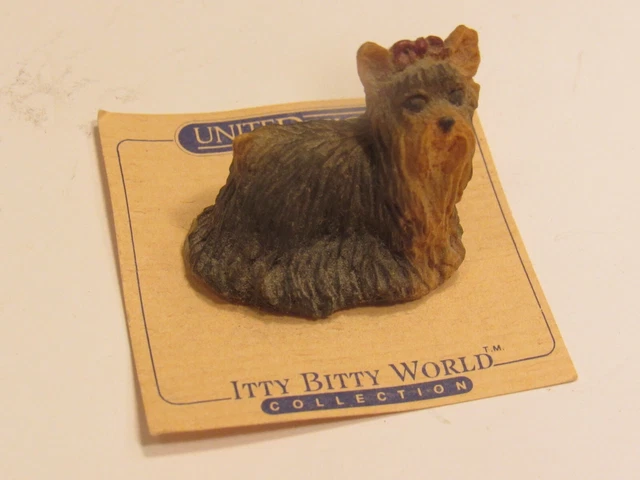 Vintage United Design Itty Bitty World Yorkshire Terrier  New Old Stock