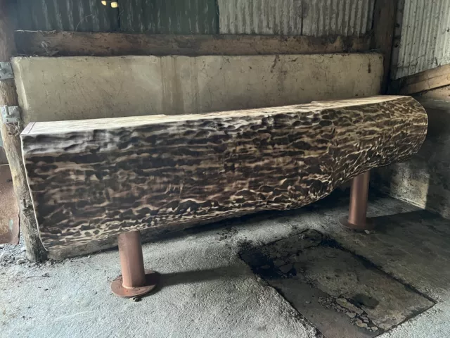 Bespoke tree stem timber sales shop counter worktop desk bar table display unit