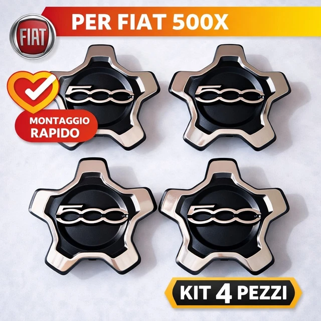 Coprimozzi Auto 56mm 4 Pezzi – Copricerchi ABS Con Fissaggio A Baionetta – Protezione Antipolvere E Antigraffio