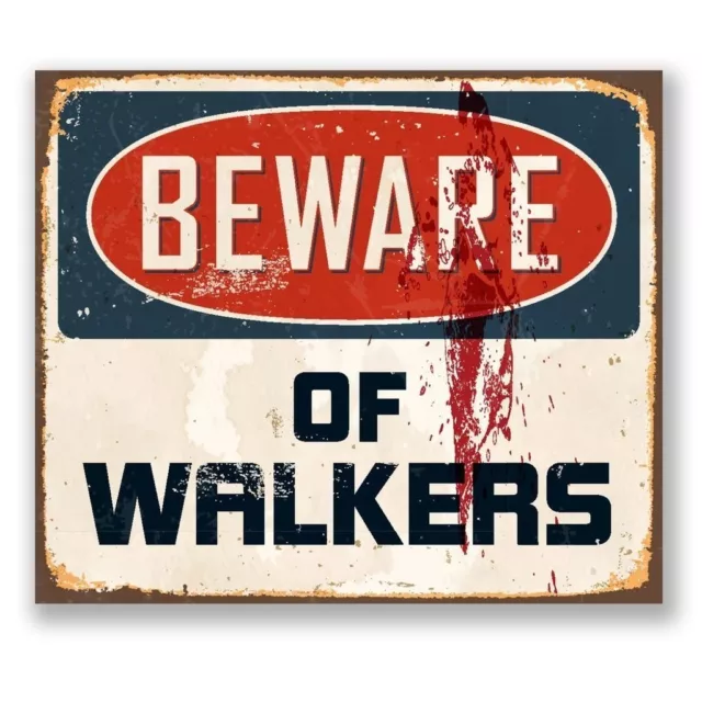 The Walking Dead TV Show WALKERS zombie Retro Door Metal Aluminium Vintage SIGN