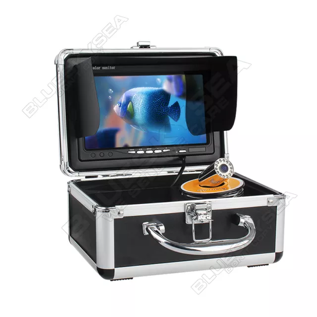 EYOYO 8GB 15M 7" 1000TVL DVR Video Recorder Fish Finder Camera with White LED