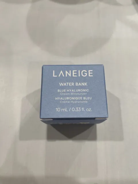 Laneige Water Bank Blue Hyaluronic Cream Moisturizer Travel Size 10mL 0.33 fl.oz