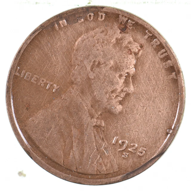 Better 1925-S US Lincoln Wheat Cent Penny Coin Collection Lot Set Break *873