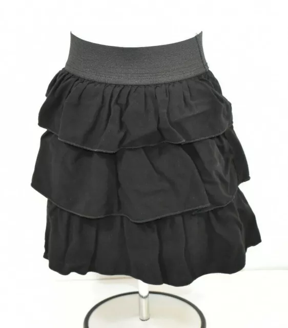 Girls IZ Amy Byer Black Elastic Waist Ruffled Skirt  Size 7