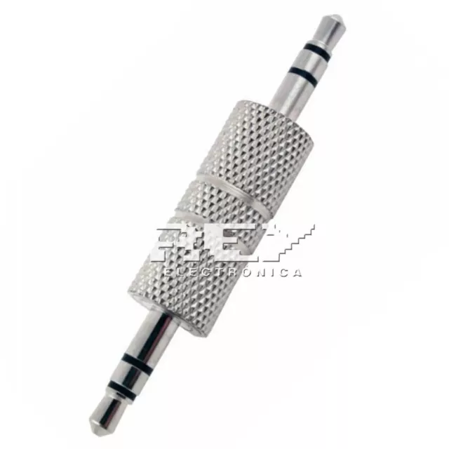 Adaptador Mini Jack 3.5mm Doble Macho, Conector de Audio v172