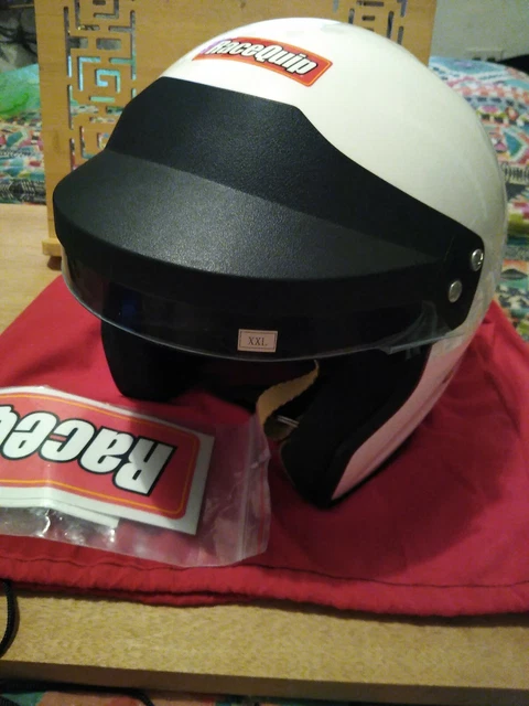 New Return Racequip 253115 OF15 Open Face Snell SA2015 Helmets White XXLarge