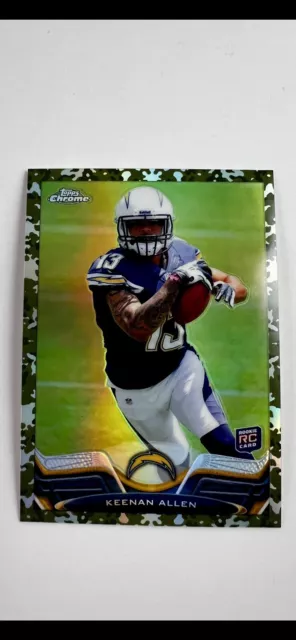 2013 Keenan Allen Topps Chrome Camo Refractor Rookie Card #190/499