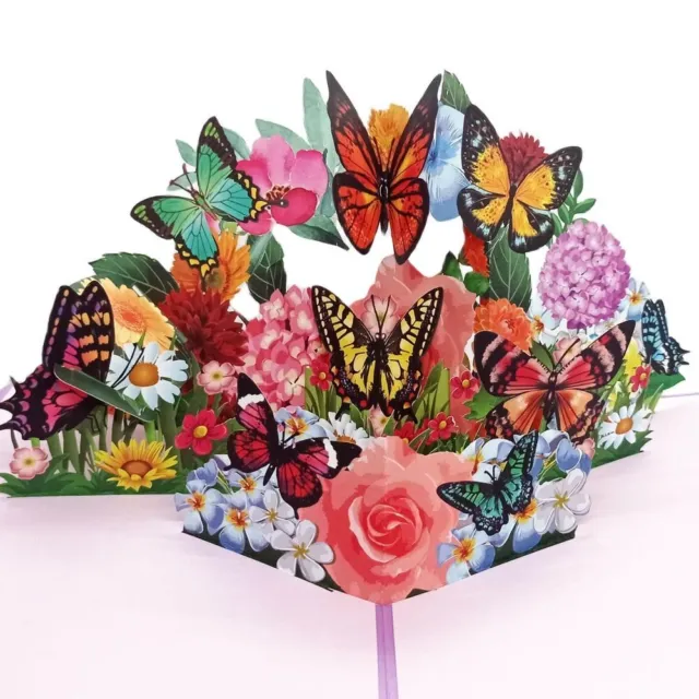 POP UP CARTE d'anniversaire Papillon Cartes de remerciement Femmes EUR 5,98  - PicClick FR