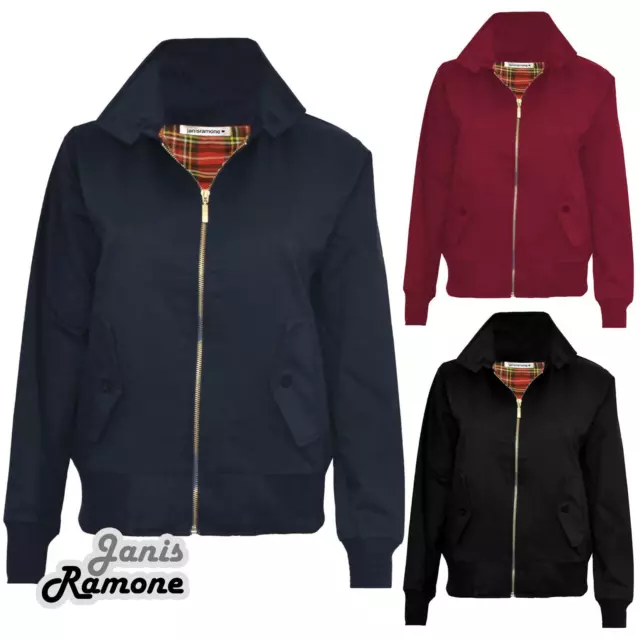 Herren Reißverschluss klassisch trendy 1970er Jahre Retro Vintage Bomber Mod Mantel Harrington Jacke