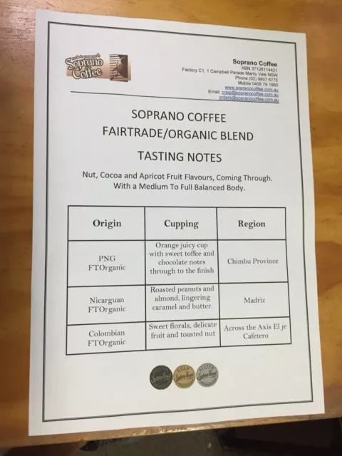 Raw Green Coffee beans Fairtrade Organic 2kg, Soprano Coffee Blend Unroasted