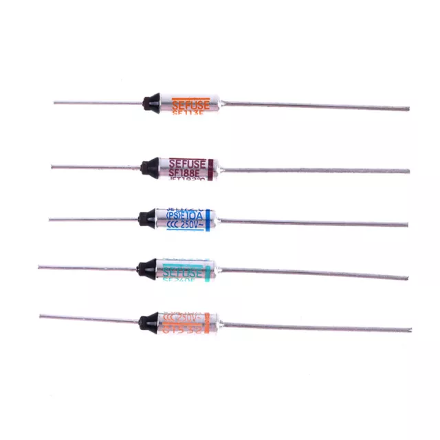 10pcs SEFUSEURS FUSE THERMAL 250V 192 ℃ 113 ℃ 142 ℃ 172 ℃ 240 ℃