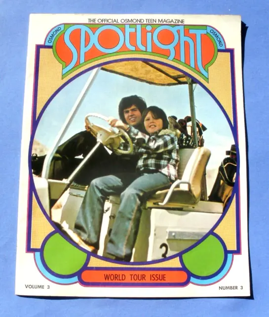 1975 Donny & Marie Osmond Teen Magazine - SPOTLIGHT - Vol 3 #3 - World Tour