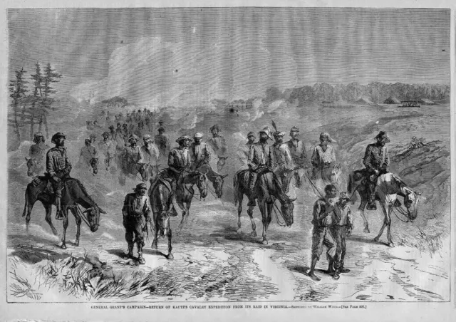 Negro Soldier Return Of Kautz Cavalry Expedition Civil War Raid 1864 Virginia